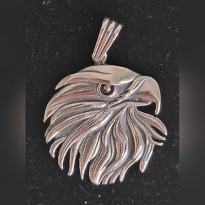 .925 Sterling Silver Eagle Head Pendant Jewelry Brand new